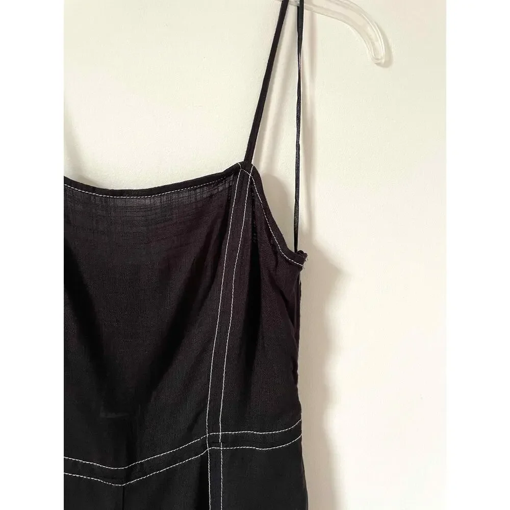 ZARA Strappy Short Romper Jumper One Piece Black Size XS NEW